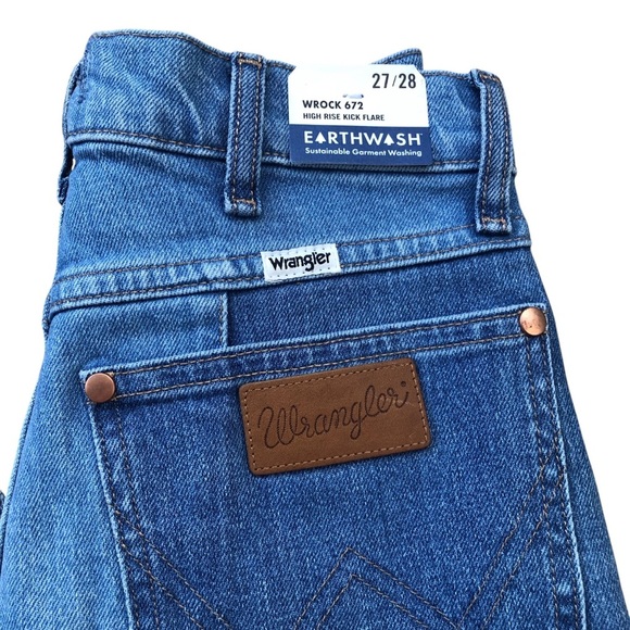 Wrangler Free People Women’s Wrock 672 High Rise Kick Flare Denim Jeans NWT 27 - Picture 8 of 11